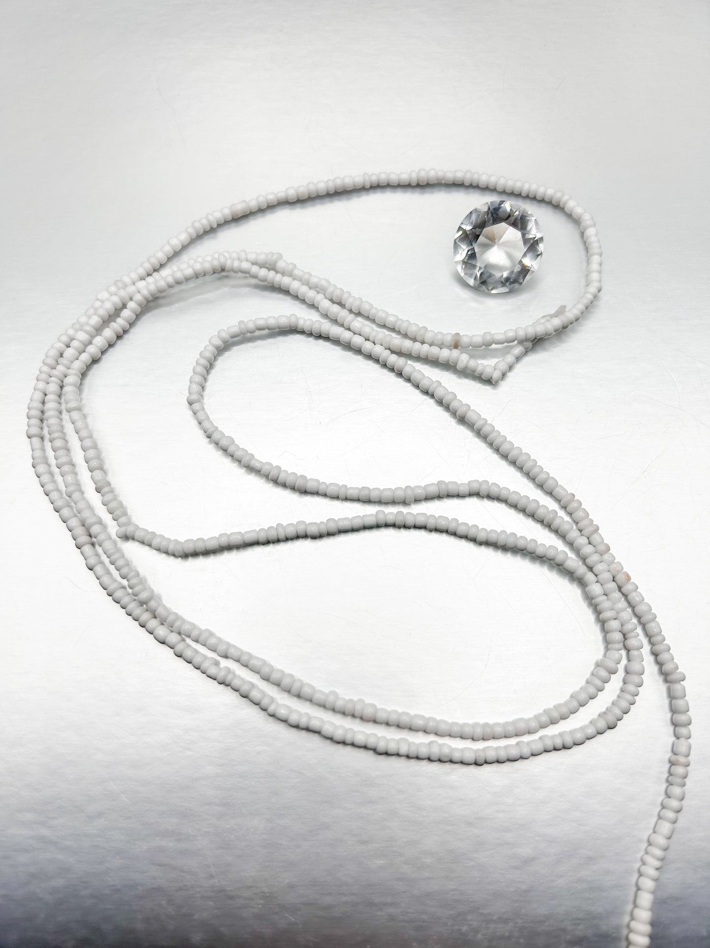 Solid White Glass Beads