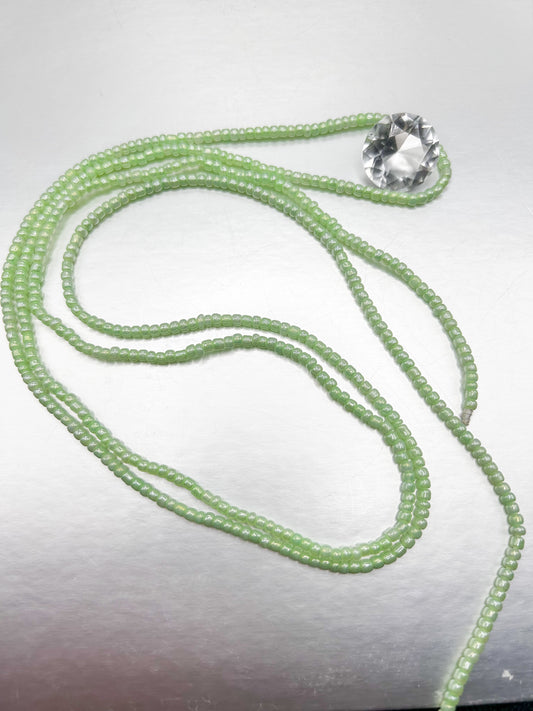 Solid Green Glass Beads