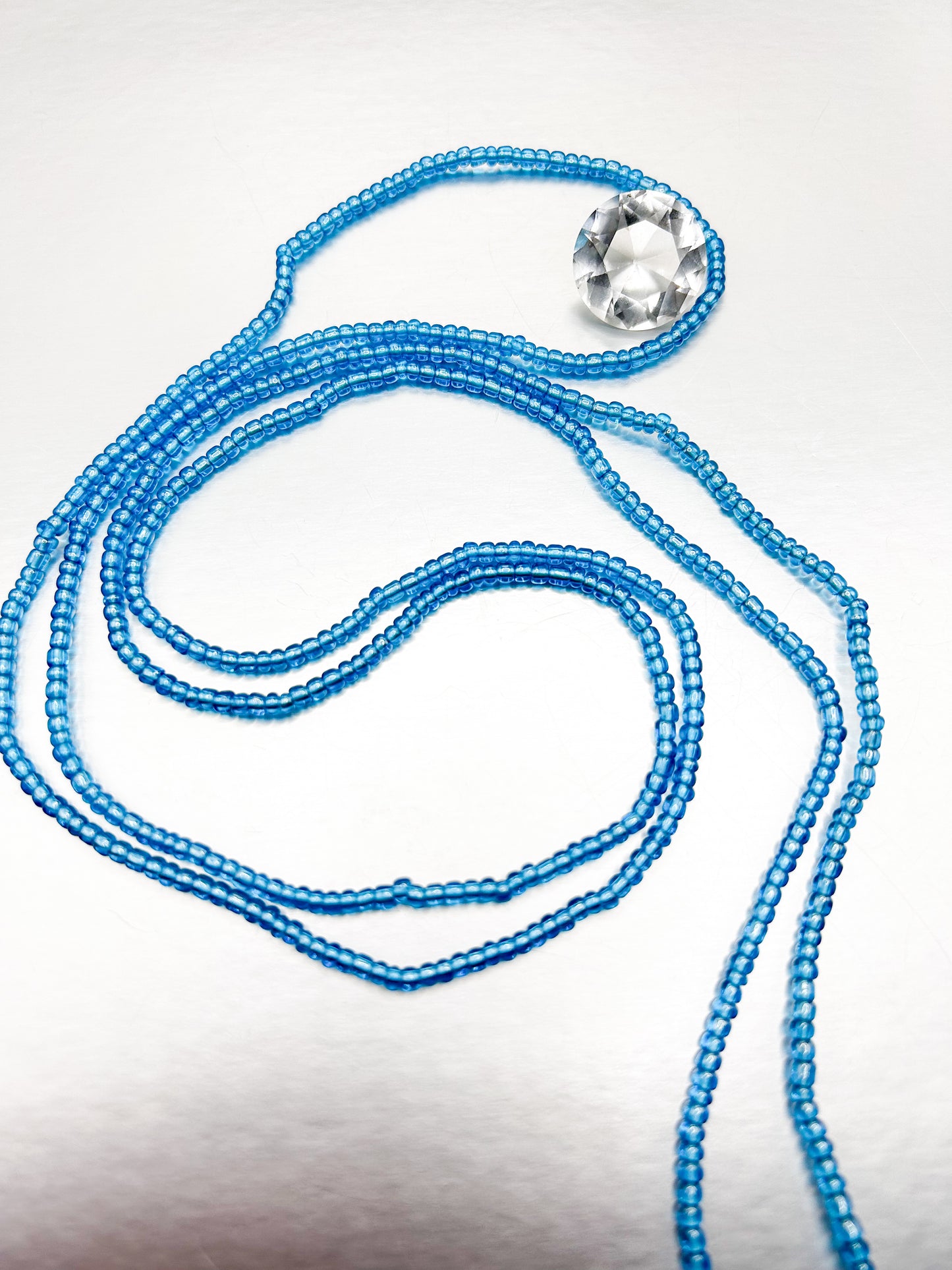 Solid Blue Glass Beads